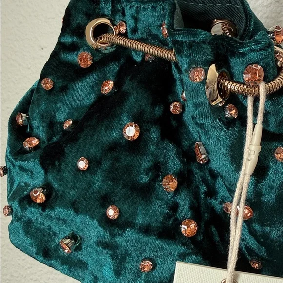 Madison West Velvet Jeweled Mini Bag - Picture 5 of 6